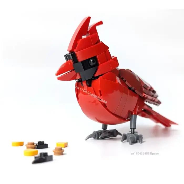 NOUVEAU Modèle de blocs de construction Série Oiseaux Intelligents : Cardinal du Nord