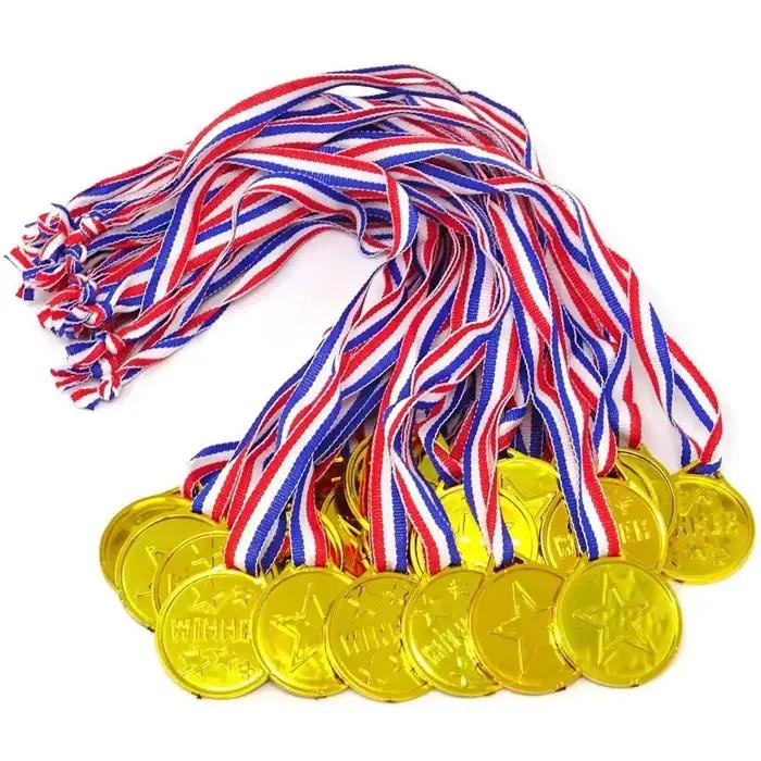 Médailles de récompense en plastique or/argent/bronze pour les enfants