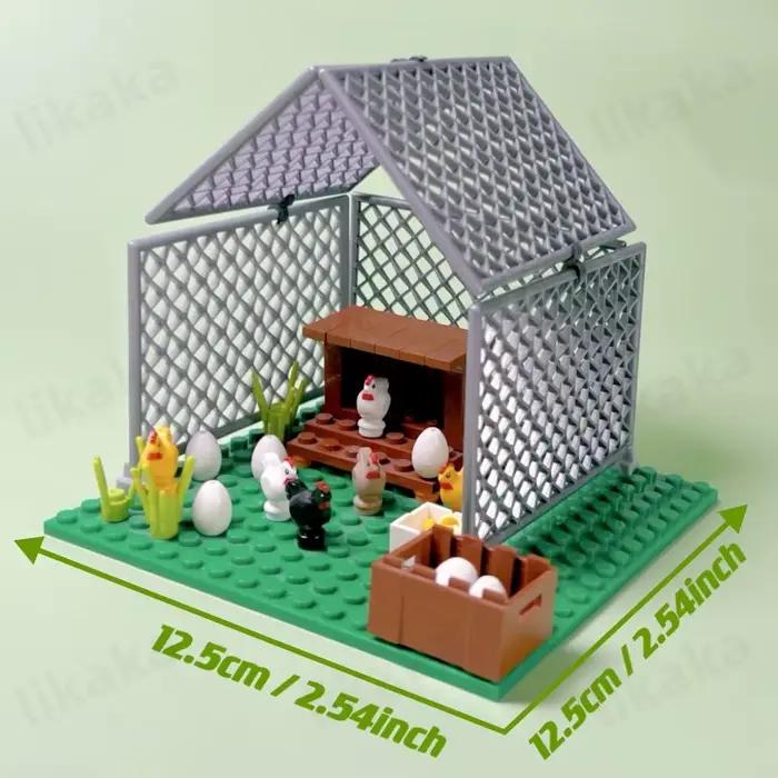 Blocs de construction en bois animaux ville ferme poulailler jouets éducatifs pour enfants garçons filles constructions amusantes occasions spéciales