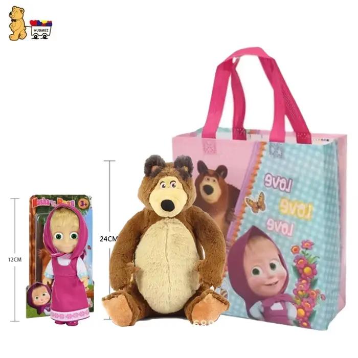 Nouveau Masha et l'ours jouet poupée ours confort pour enfants