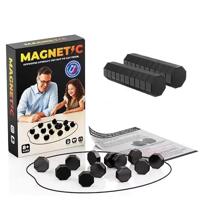 Jeu de pierres magnétiques de 3,5 cm, plateau magnétique interactif, stratégie, famille, enfants, adultes, jeu de pierres magnétiques portable, jeux de société