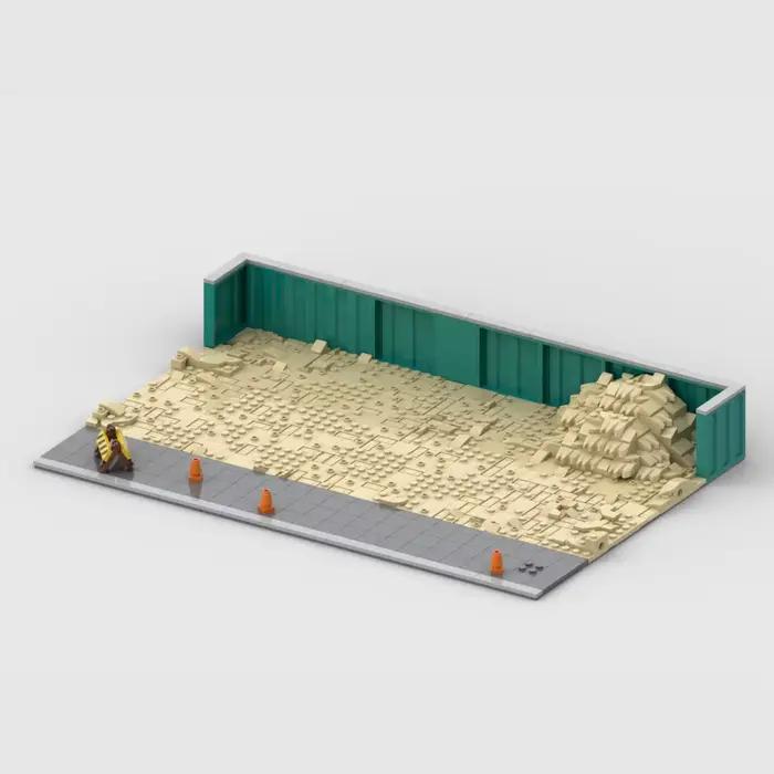 MOC City ingénierie modulaire vue sur la rue chantier présentoir modèle blocs de Construction bricolage assemblage jouet pour enfants cadeau