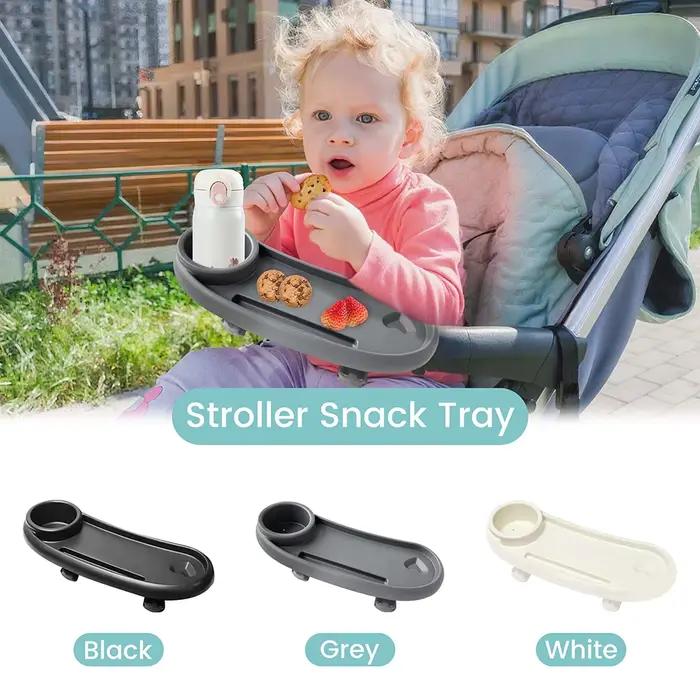 1 plateau universel pour collations de bébé pour poussette avec porte-gobelet