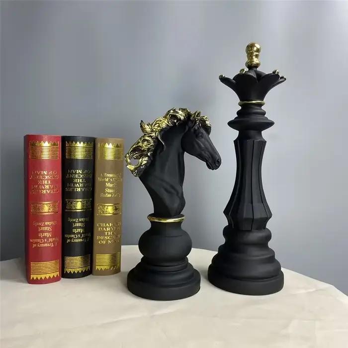 Figurine explorez ecs internationale en résine, sculpture intérieure du roi chevalier, décor de bureau à domicile, décoration de salon, rétro, 1 pièce