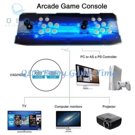 Pandora SAGA Plus DX Arcade, console de jeu familiale, joystick multijoueur, 26800 en 1, 6 boutons, pause Spport, fonction d'économie