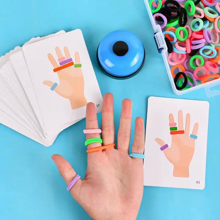 Jeu de société interactif pour enfants : Reconnaissance des couleurs, jouets de maternelle contre bagues à doigts