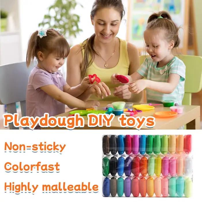 Kit d'argile magique à séchage à l'air, jouet de modelage non toxique pour enfants et tout-petits, couleurs vibrantes avec outils de luxe, projets artistiques créatifs