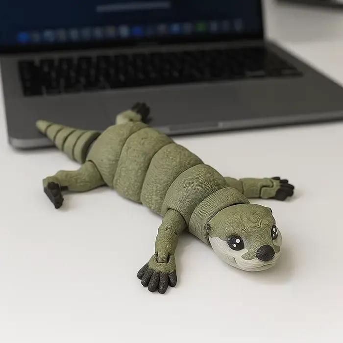 Design créatif 3D imprimé loutre multi-articulé mobile PLA