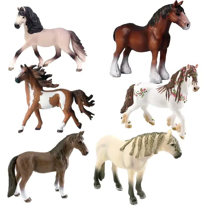 Figurines de grands chevaux en plastique réalistes