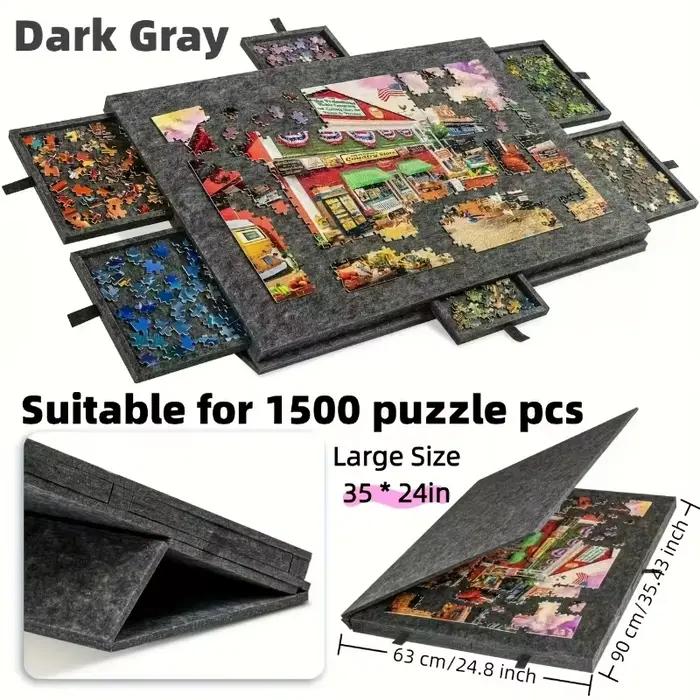 Table de puzzle portable 6 en 1 de Noël/avec support et couvercle/table