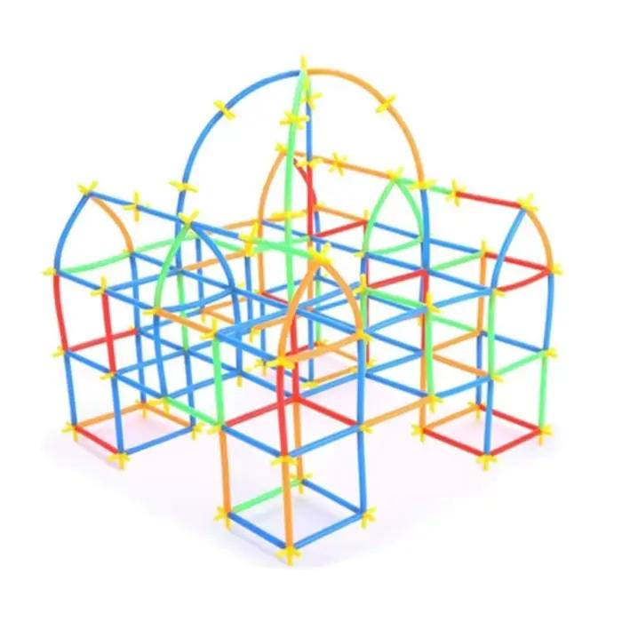 Jouets de construction de paille en plastique