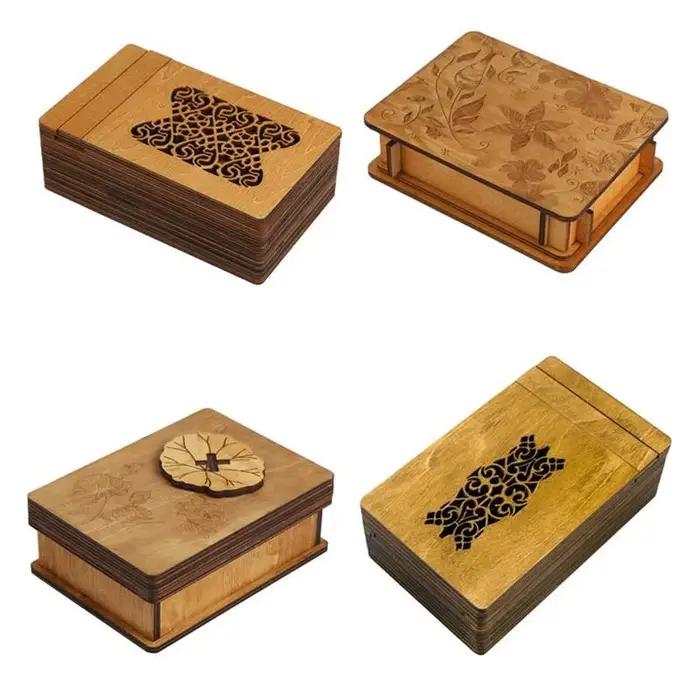 Puzzle en bois Stimulant Magique Boite Secrete Forme Geometrique Bois Pour Adultes Occasions Speciales