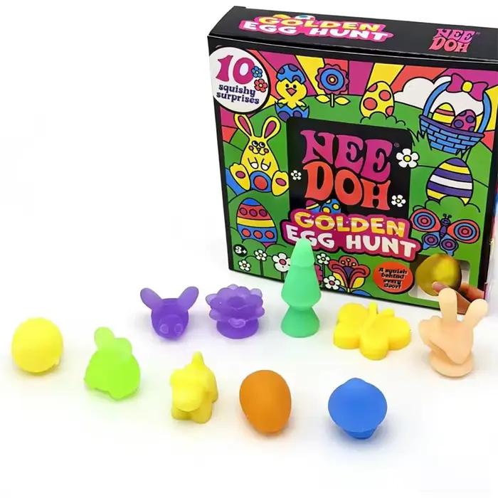 2026 Boîte mystère de Pâques : Jeu de la chasse aux œufs d'or, Fidget Squishy anti-stress avec surprise à presser pour la fête de Pâques des enfants