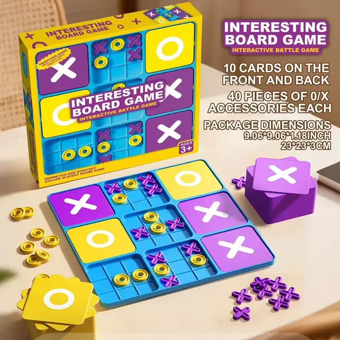 Jeu de société de stratégie classique OX, jeu de table interactif et divertissant pour le divertissement
