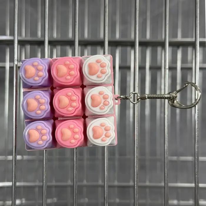 Jouets anti-stress ZAKOL : Clavier, porte-clés en cristal, gadget de décompression pour les doigts, jouet clicker