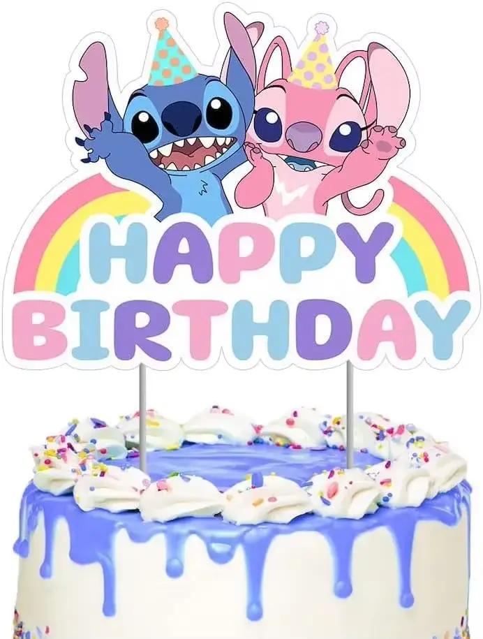 Décoration de gâteau Lilo de Disney pour enfants et adultes, fourniture de fête pour anniversaire, mariage, retour à l'école et plus encore