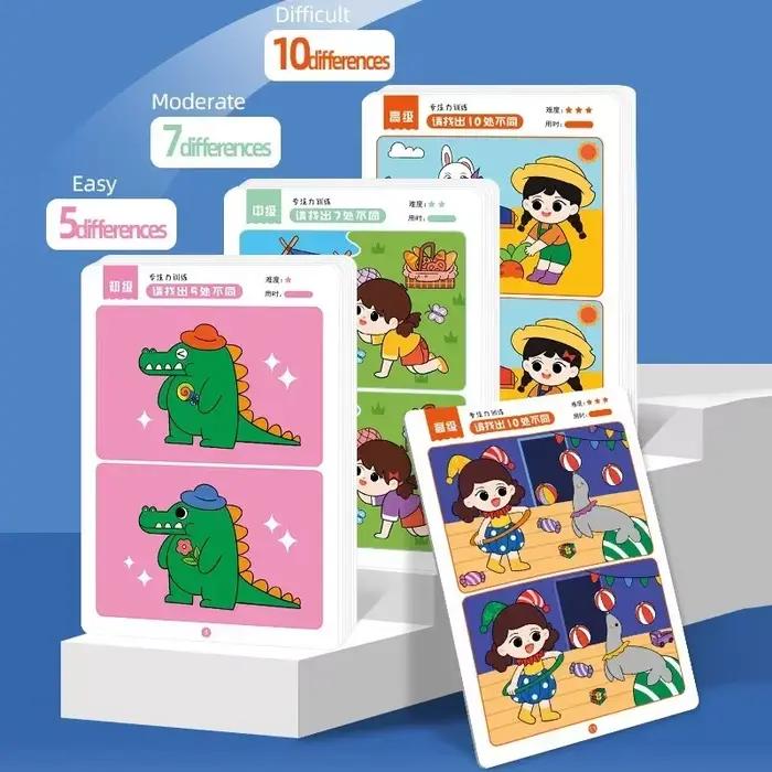 Jeu de cartes réutilisables Montessori pour enfants apprentissage précoces concentration courage 64 pièces occasions spéciales