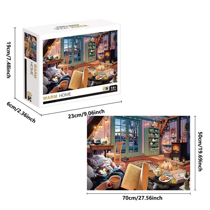 Puzzle chaud pour la maison, 1000 pièces, pour adultes, jeux de décoration pour la maison, Puzzle de sol amusant en famille, jouets éducatifs pour enfants