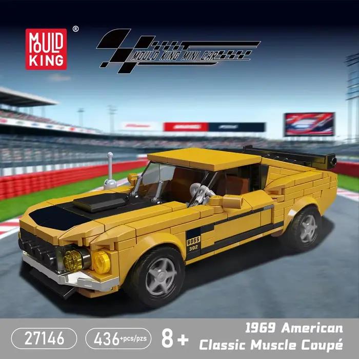 MOULD KING Modèle de Supercar en Blocs de Construction MOC Voiture de Course Rétro Muscle Car Jouet