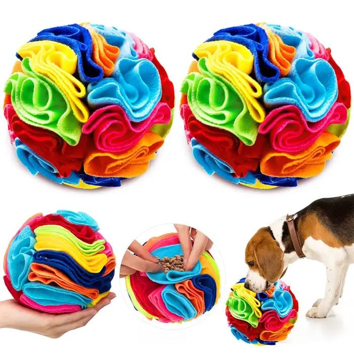 Jouet de puzzle olfactif pour chien, balle d'agitation, stimule l'IQ, distributeur de nourriture à libération lente, pliable, jouet d'entraînement pour chien, jeu d'intelligence pour animaux de compag