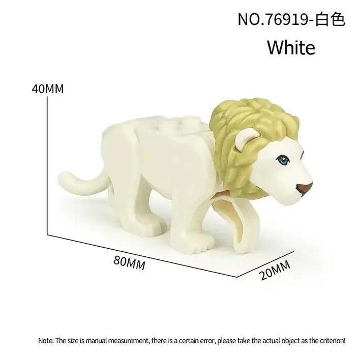 Figurine de lion Jungle King à construire soi-même jouet en briques d'animaux à articulations mobiles cadeau éducatif créatif pour enfants pour jouer et exposer occassions spéciales