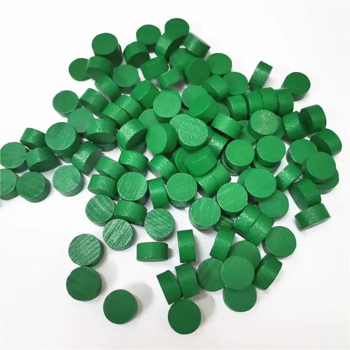 80 pièces 10*5MM rond circulaire pion pièces de jeu en bois pion coloré/échecs pour jeu de société/jeux éducatifs
