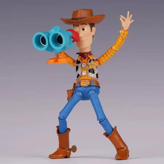 Figurine articulée Revoltech Toy Story Woody Ver.2.0 avec visages multi-expressifs, modèle de collection pour les fans d'animation