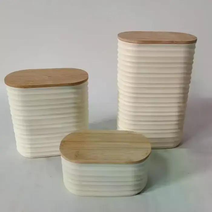 Pots de conservation alimentaire en bois avec couvercle hermétique pour rangement efficace et décoration de cuisine occasions spéciales cadeau original
