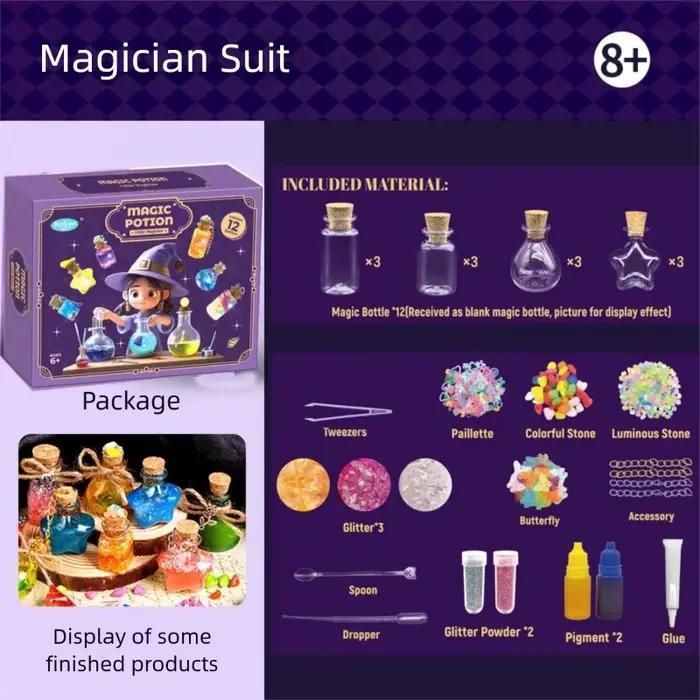 Petite potion de magicien, jouets de sorcier DIY pour enfants, expériences créatives, jouets décoratifs DIY, cadeau pour Noël/anniversaire/Halloween
