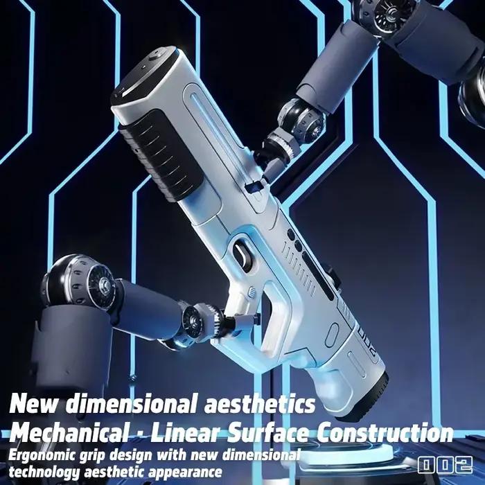Pistolet à eau électrique à impulsion, jouet avec pulvérisation de feu, entièrement automatique, pour adultes, plage, piscine, bataille, tir, jouet de pulvérisation d'eau, nouvelle collection 2025