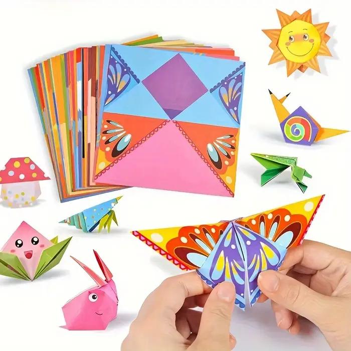 1 ensemble de 54 feuilles de papier pour origami