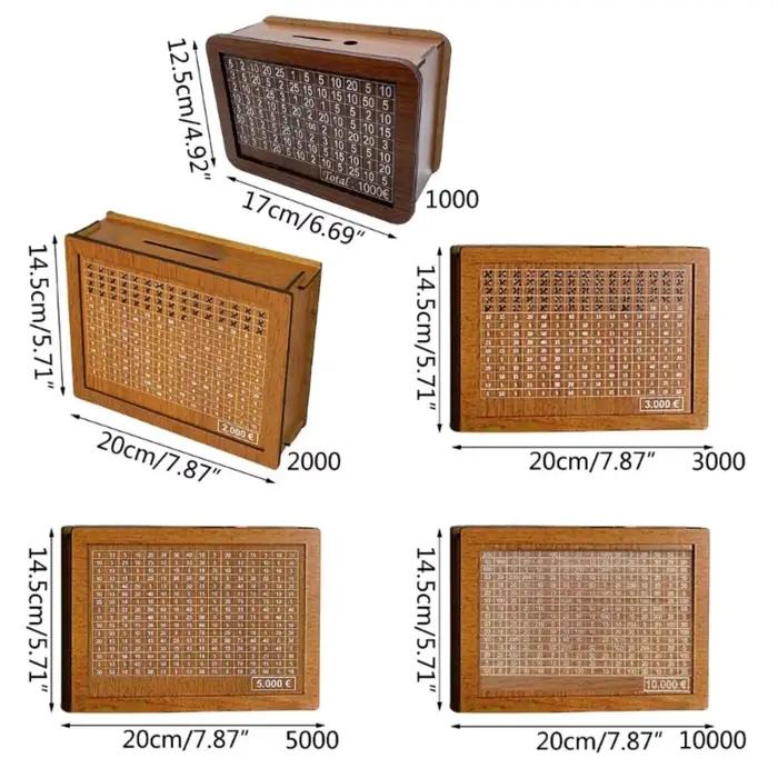 Nouvelle tirelire en bois faite à la main