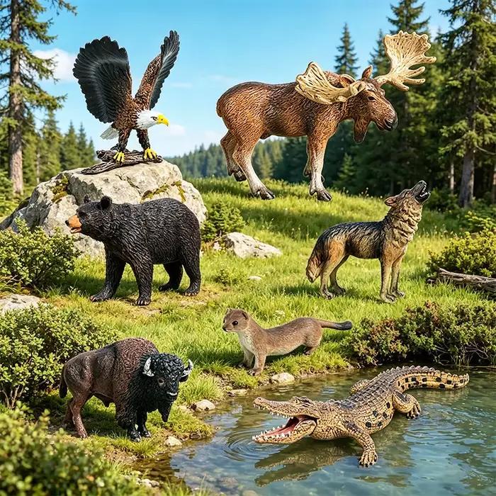 Figurines réalistes d'animaux sauvages : Élan