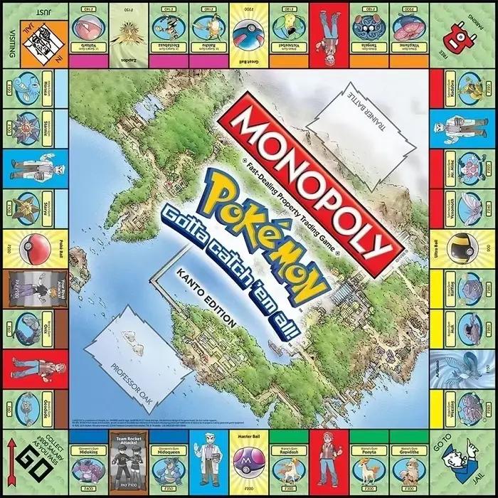 Nouvelle Version anglaise Pokemon Pikachu monopole immobilier pour adultes et enfants 2-6 personnes fête d'anniversaire