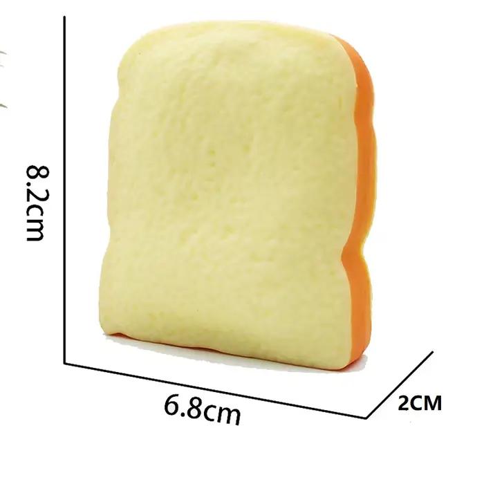 Jouet anti-stress en forme de pain de mie souple tranché