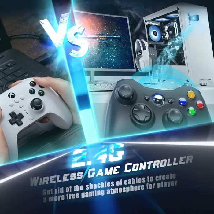 Contrôleur de jeu GAMROMBO pour Xbox 360/mince/console PC manette de jeu sans fil/filaire avec poignée ergonomique manette de jeu améliorée sans dérive