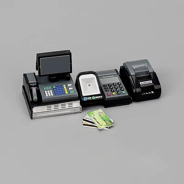 Caisse enregistreuse miniature pour maison de poupée, mini supermarché, machine POS, décor de scène de maison de poupée, ornements, accessoires de photographie
