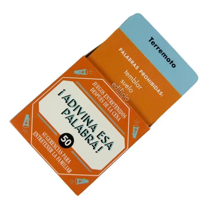 Jeu de société espagnol de devinettes de mots