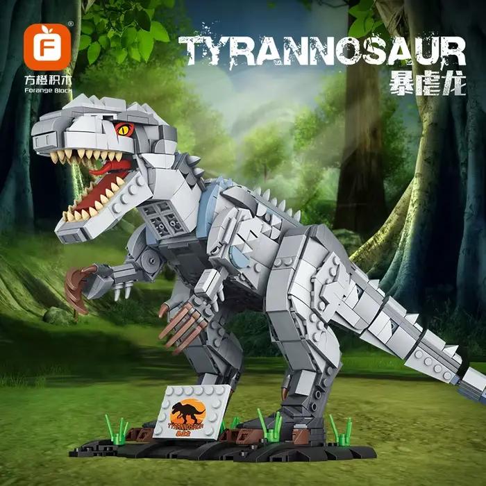 Jouet de construction de dinosaures créatifs pour garçons – Kit de modèles T-Rex et Indominus Rex