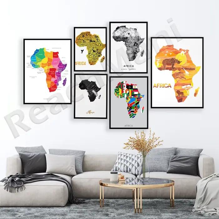 Carte de l'Afrique, carte des animaux africains