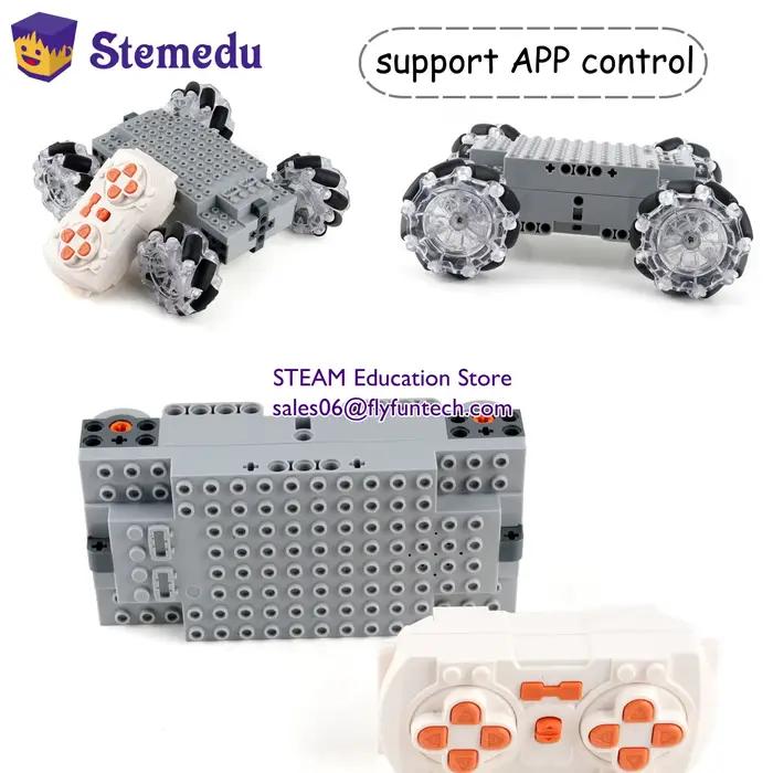Blocs de construction de programmation, technologie de programmation à vapeur, assemblage mécanique, briques enfichables, jouets scientifiques et éducatifs, voiture