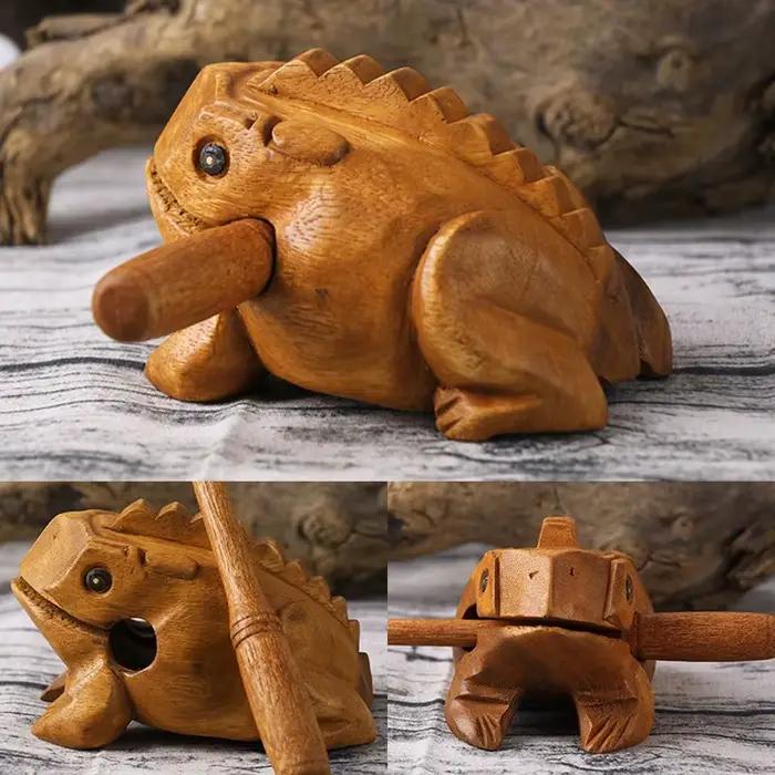 Râpe Guiro grenouille en bois