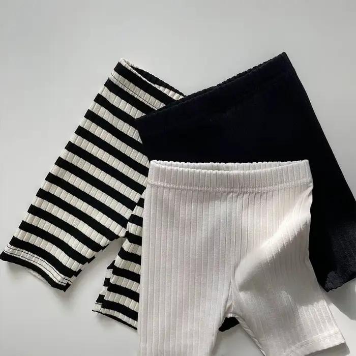 Pantalon en coton à rayures élastiques pour fille de 0 à 6 ans