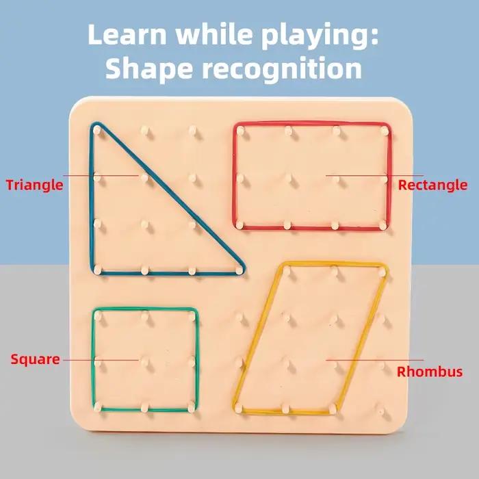 Puzzle géométrique avec formes à emboîter aide pédagogique créative en mathématiques éducation préscolaire cadeau d'anniversaire occasionnelle développement logique enfant 3 6 ans