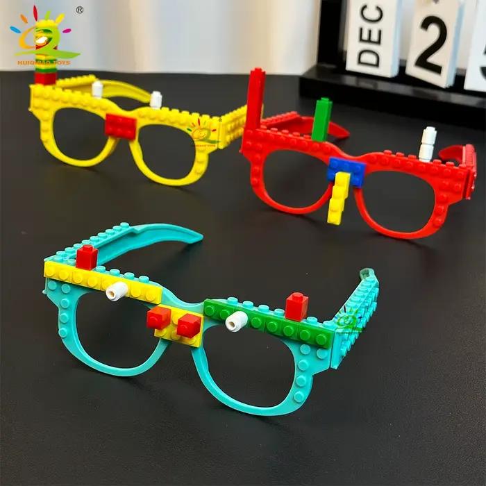 Blocs de construction de rassemblement de fête, cadre de plaque de base pour lunettes, jouets de décoration pour amis, accessoires de lunettes, briques, cadeau de noël