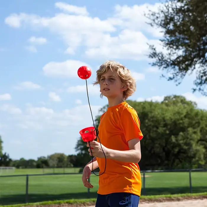 Ensemble de Lancer et Attraper une Balle pour Enfant, Jeu de Coupe, Coordination Œil et Main, Entraînement, Lanceur, Paniers, dehors d'Extérieur et d'Nik