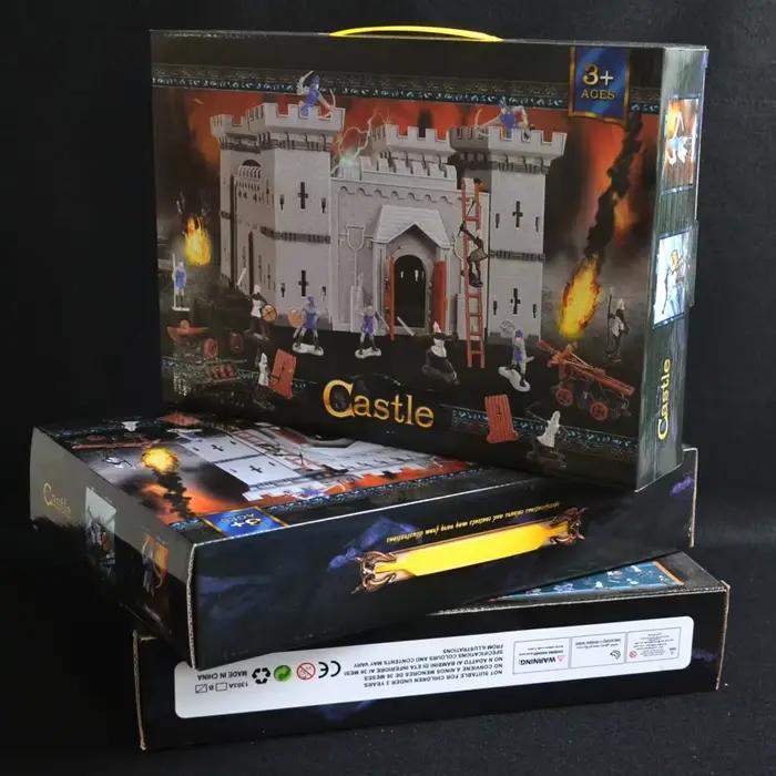 Simulation château médiéval mercenaire forteresse enfants militaire sable Table soldat jouet assemblage modèle garçon