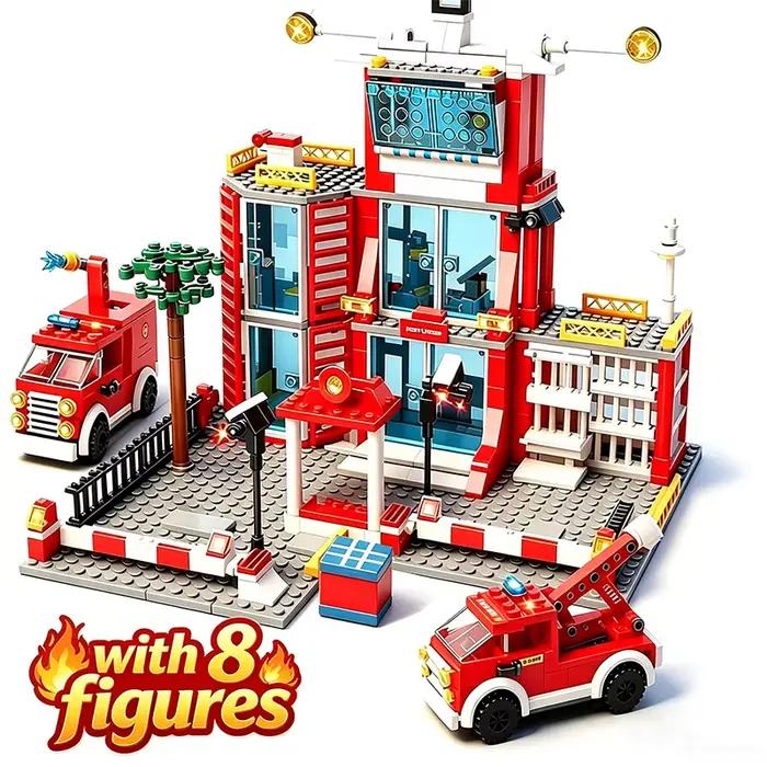 Blocs de construction de caserne de pompiers