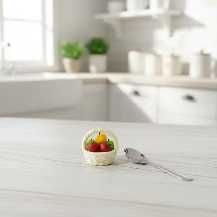 Accessoires miniatures pour maison de poupée Apple 112 : Ensemble de fruits réalistes pour décorer une scène de cuisine DIY ou une salle de jeux