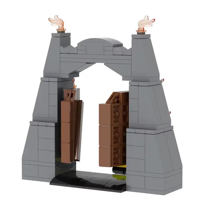 MOOXI MOC Jurassic Park scène porte modèle dinosaure bricolage blocs de construction jouet Collection affichage cadeaux de noël pour enfants adultes